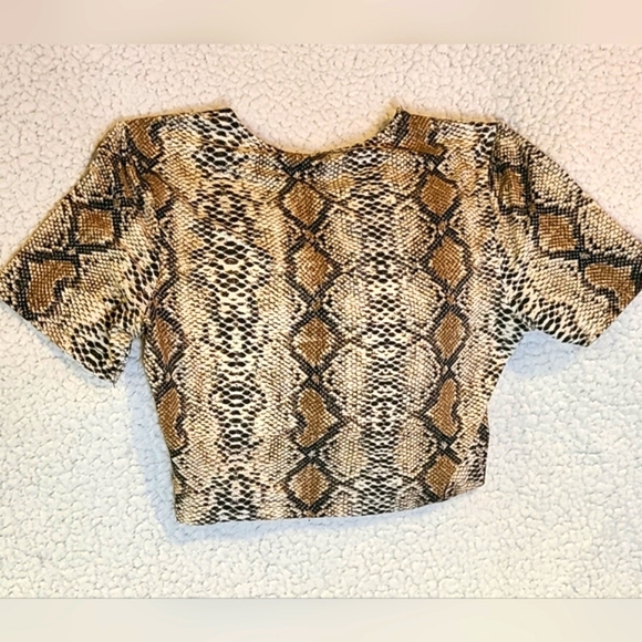🔥NEW🔥2pc Crop Top Snake Print Set - Picture 8 of 9